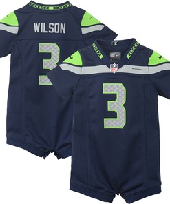 Russell Wilson Seattle Seahawks Infant Romper Jersey - Navy Nfl