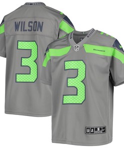 Russell Wilson Seattle Seahawks Inverted Team Game Jersey - Gray Nfl