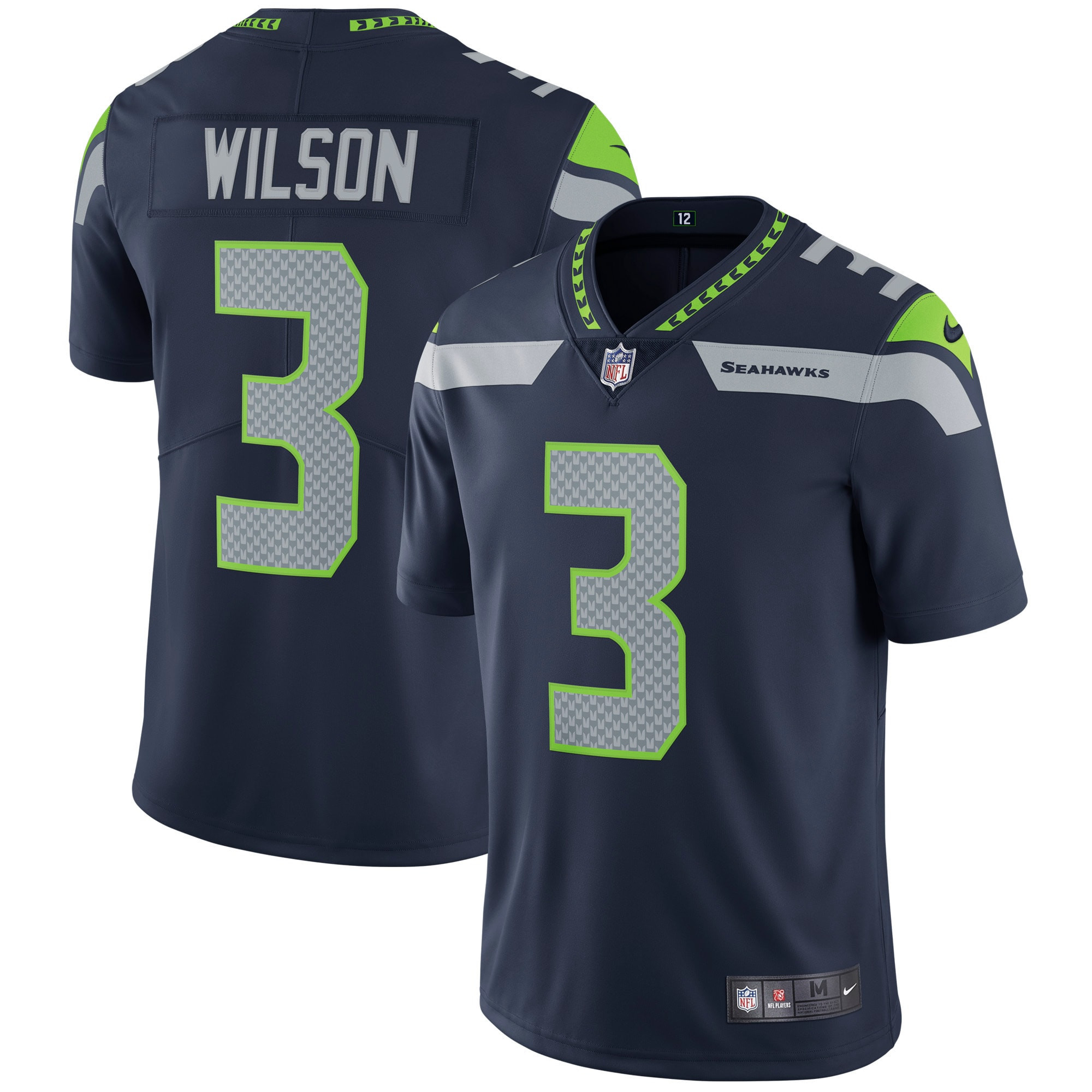 Russell Wilson Seattle Seahawks Vapor Untouchable Limited Player Jersey - College Navy Nfl