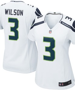 Russell Wilson Seattle Seahawks Womens Game Jersey - White Nfl