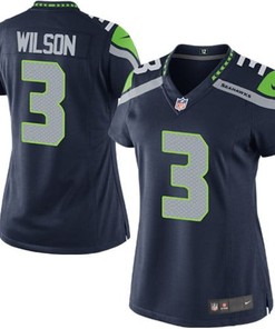 Russell Wilson Seattle Seahawks Womens Game Player Jersey College Navy Nfl
