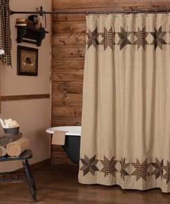 Rustic Country Eight Point Bedding Shower Curtain - Perfect for Bathroom Decor