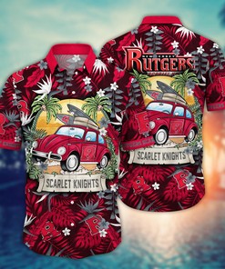 Rutgers Scarlet Knights NCAA Flower Hawaii Shirt For Fans Ver 1