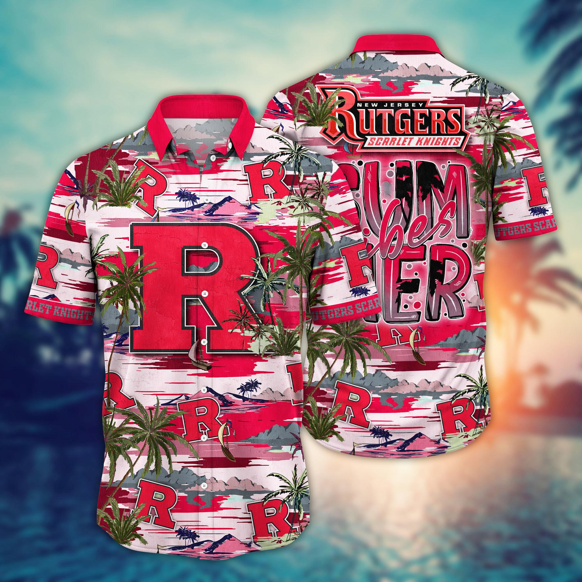 Rutgers Scarlet Knights NCAA Flower Hawaii Shirt For Fans Ver 10