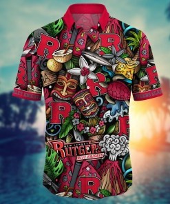 Rutgers Scarlet Knights NCAA Flower Hawaii Shirt For Fans Ver 17