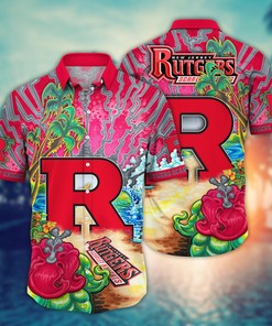 Rutgers Scarlet Knights NCAA Flower Hawaii Shirt For Fans Ver 19