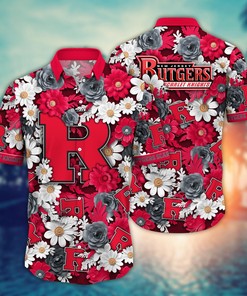 Rutgers Scarlet Knights NCAA Flower Hawaii Shirt For Fans Ver 21