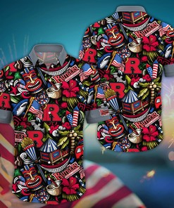 Rutgers Scarlet Knights NCAA Flower Hawaii Shirt For Fans Ver 24