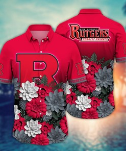 Rutgers Scarlet Knights NCAA Flower Hawaii Shirt For Fans Ver 26