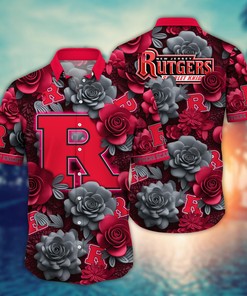 Rutgers Scarlet Knights NCAA Flower Hawaii Shirt For Fans Ver 3