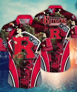Rutgers Scarlet Knights NCAA Flower Hawaii Shirt For Fans Ver 31