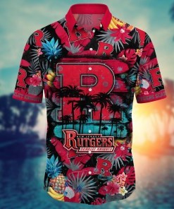 Rutgers Scarlet Knights NCAA Flower Hawaii Shirt For Fans Ver 32
