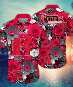 Rutgers Scarlet Knights NCAA Flower Hawaii Shirt For Fans Ver 35