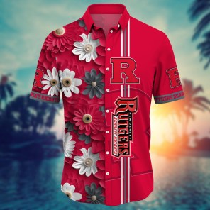 Rutgers Scarlet Knights NCAA Flower Hawaii Shirt For Fans Ver 5