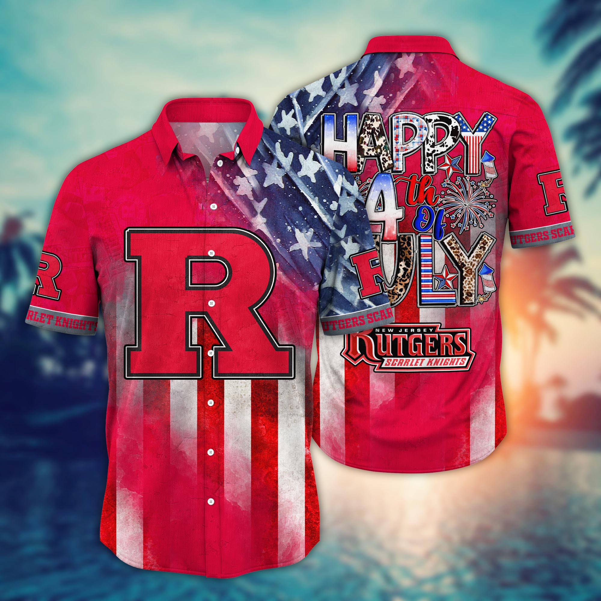 Rutgers Scarlet Knights NCAA Hawaii Shirt Ver 2