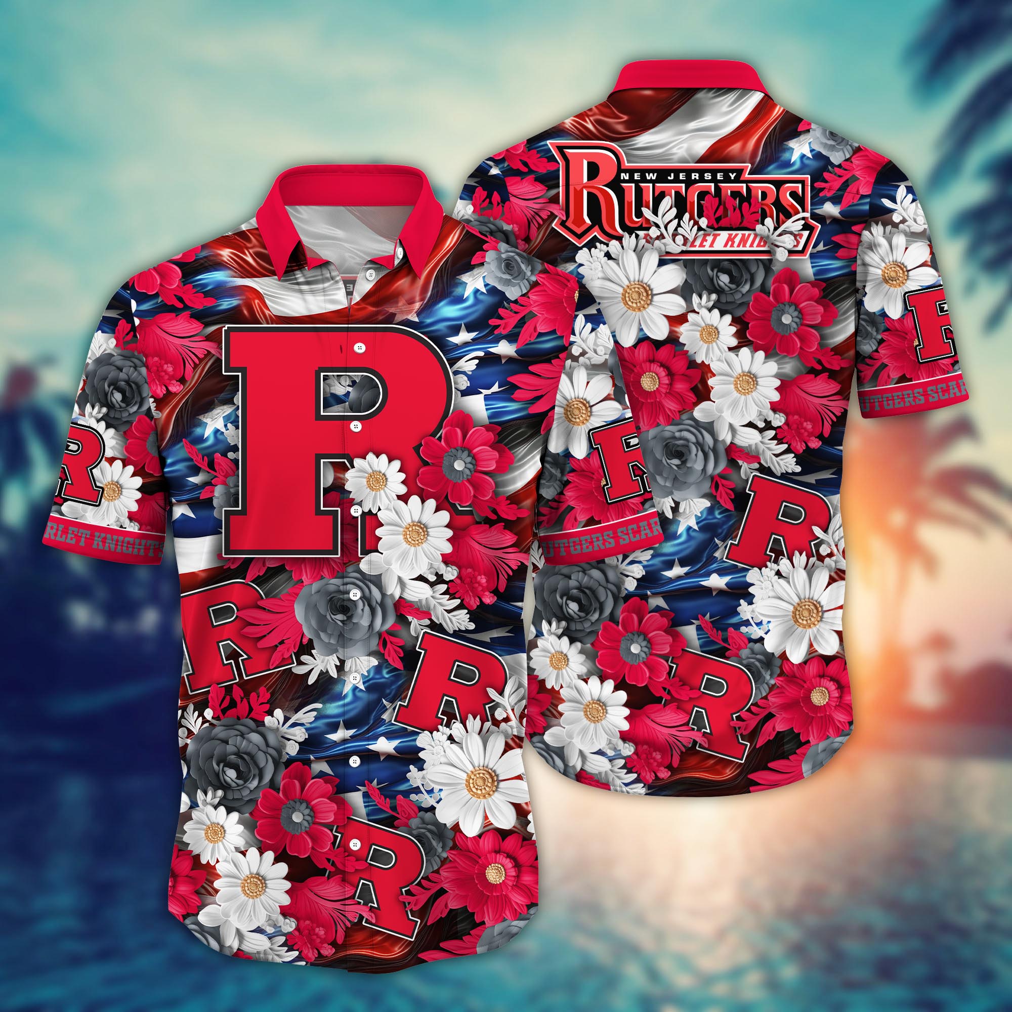 Rutgers Scarlet Knights NCAA Hawaii Shirt Ver 3