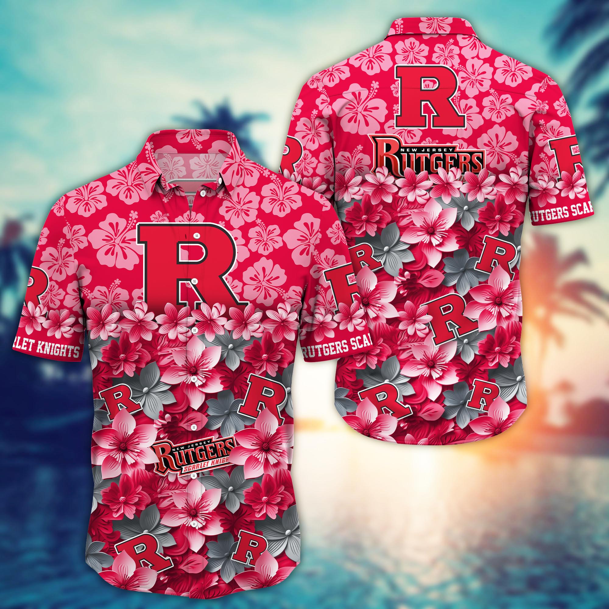 Rutgers Scarlet Knights NCAA Hawaiian Shirt Gift For Fan