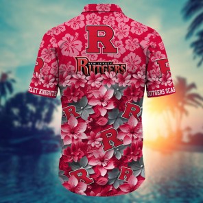 Rutgers Scarlet Knights NCAA Hawaiian Shirt Gift For Fan