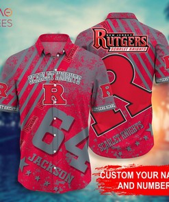 Rutgers Scarlet Knights Personalized Hawaiian Shirt