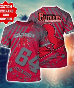 Rutgers Scarlet Knights Personalized Hawaiian Shirt