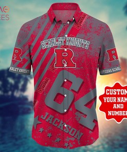 Rutgers Scarlet Knights Personalized Hawaiian Shirt