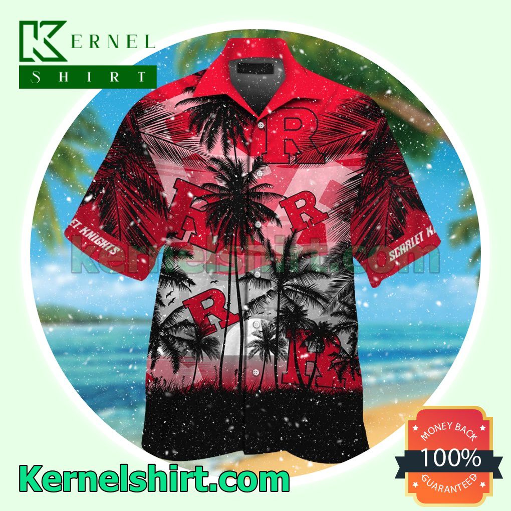 Rutgers Scarlet Knights Summer Hawaiian Shirt