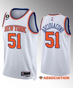 Ryan Arcidiacono 51 New York Knicks White Jersey 2022-23 Association Edition Swingman