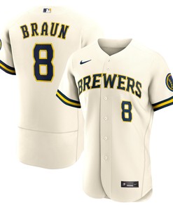 Ryan Braun Milwaukee Brewers Home Authentic Player Jersey - Cream Mlb