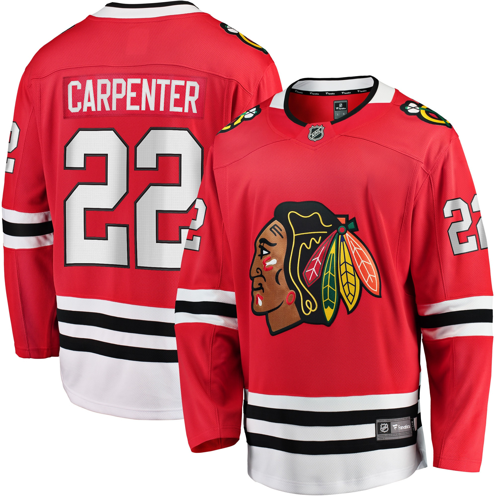 Ryan Carpenter Chicago Blackhawks Fanatics Branded Home Breakaway Player Jersey - Red Nhl