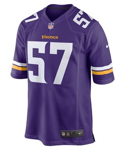 Ryan Connelly 57 Minnesota Vikings Game Jersey - Purple