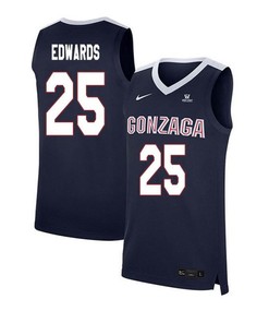Ryan Edwards 25 Gonzaga Bulldogs Elite Basketball Men Jersey - Navy