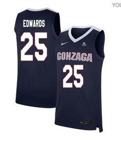 Ryan Edwards 25 Gonzaga Bulldogs Elite Basketball Youth Jersey - Navy