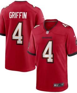 Ryan Griffin 4 Tampa Bay Buccaneers Game Jersey - Red