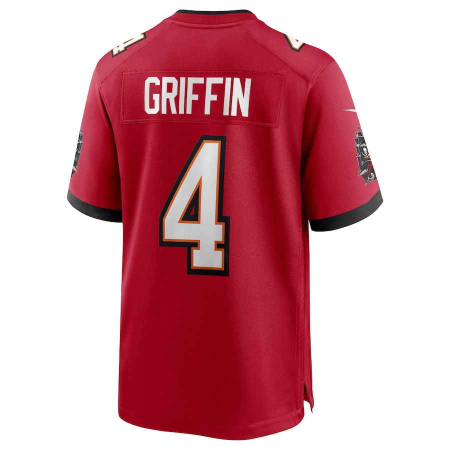 Ryan Griffin 4 Tampa Bay Buccaneers Game Jersey - Red