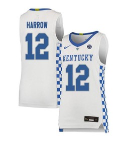 Ryan Harrow 12 Kentucky Wildcats Basketball Elite Men Jersey - White