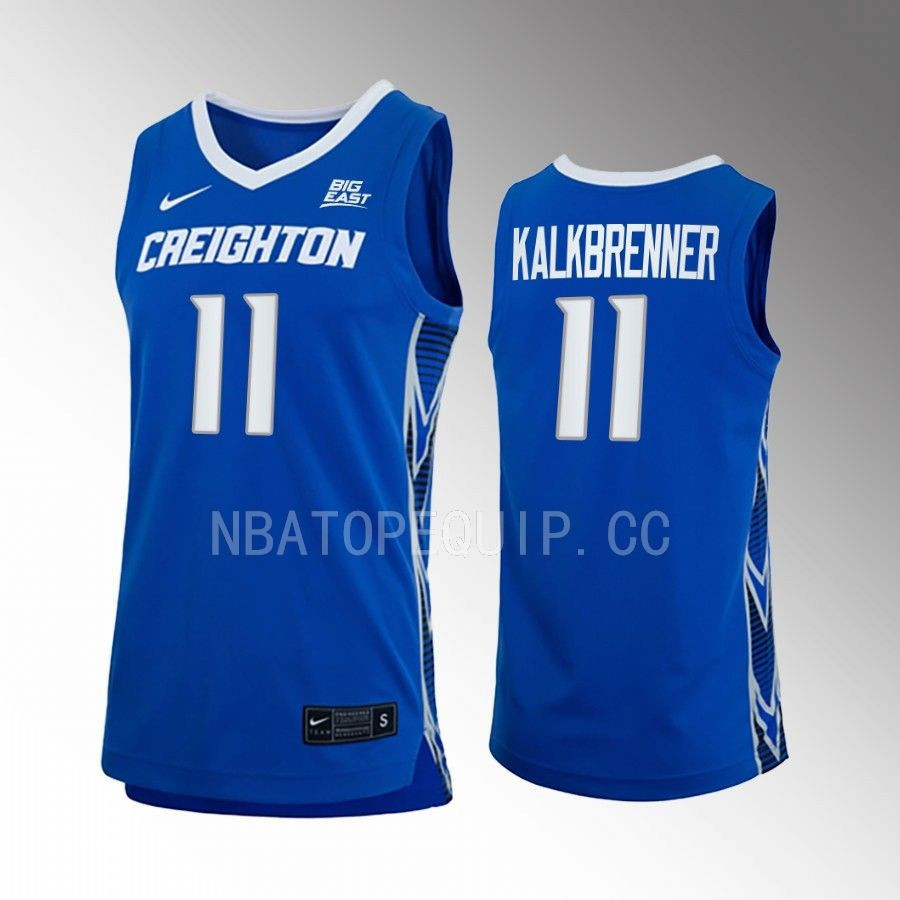 Ryan Kalkbrenner 11 Creighton Bluejays Blue Jersey 2022-23 College Basketball