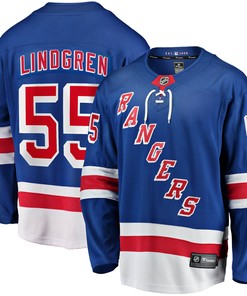 Ryan Lindgren New York Rangers Fanatics Branded 2017/18 Home Breakaway Replica Jersey - Blue Nhl