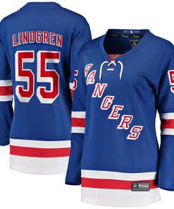 Ryan Lindgren New York Rangers Fanatics Branded Womens 2017/18 Home Breakaway Jersey - Blue Nhl