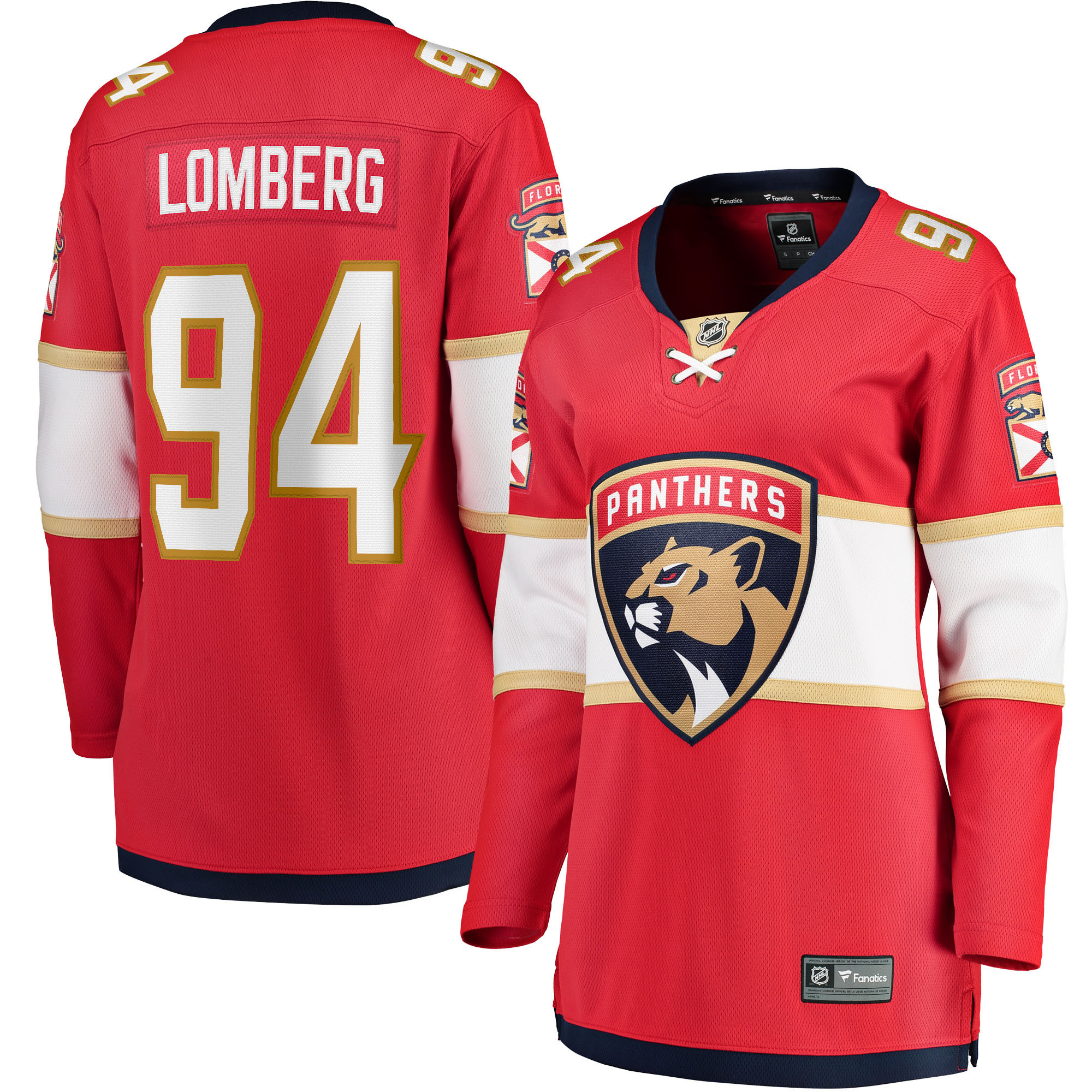 Ryan Lomberg Florida Panthers Fanatics Branded Womens Home Breakaway Player Jersey - Red Nhl