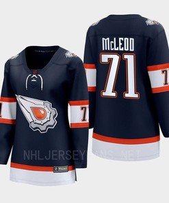 Ryan McLeod 71 Edmonton Oilers 2022 Special Edition 2.0 Women Breakaway Player Retro Jersey Navy