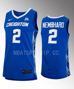 Ryan Nembhard 2 Creighton Bluejays Blue Jersey 2022-23 College Basketball