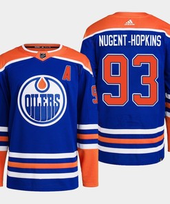 Ryan Nugent-Hopkins 93 Edmonton Oilers Blue Jersey 2022-23 Primegreen Home