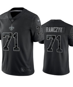 Ryan Ramczyk 71 New Orleans Saints Black Reflective Limited Jersey - Men