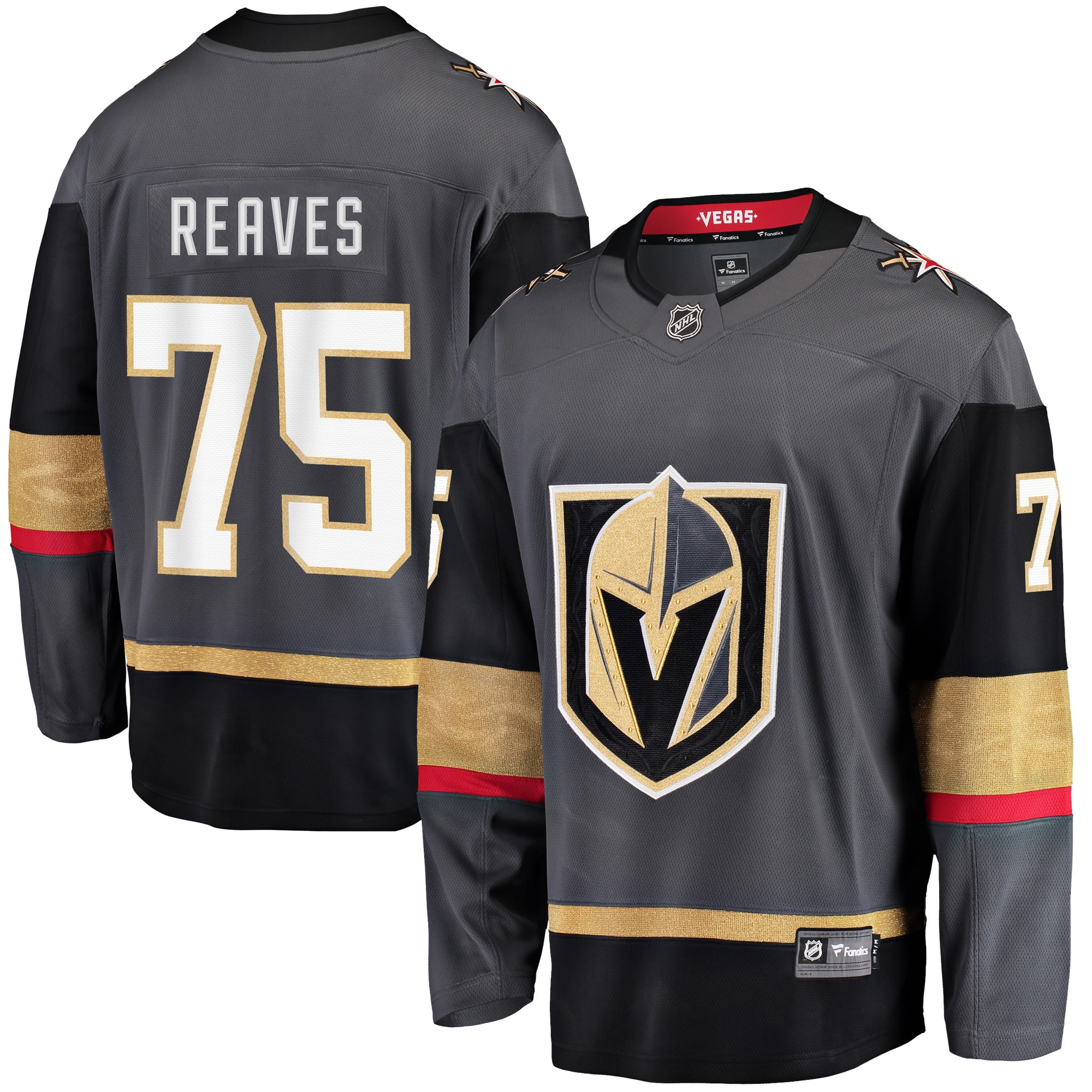 Ryan Reaves Vegas Golden Knights Fanatics Branded Home Breakaway Player Jersey - Black Nhl