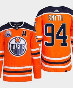 Ryan Smyth 94 Hall Of Fame Patch 2022 Edmonton Oilers Orange Jersey
