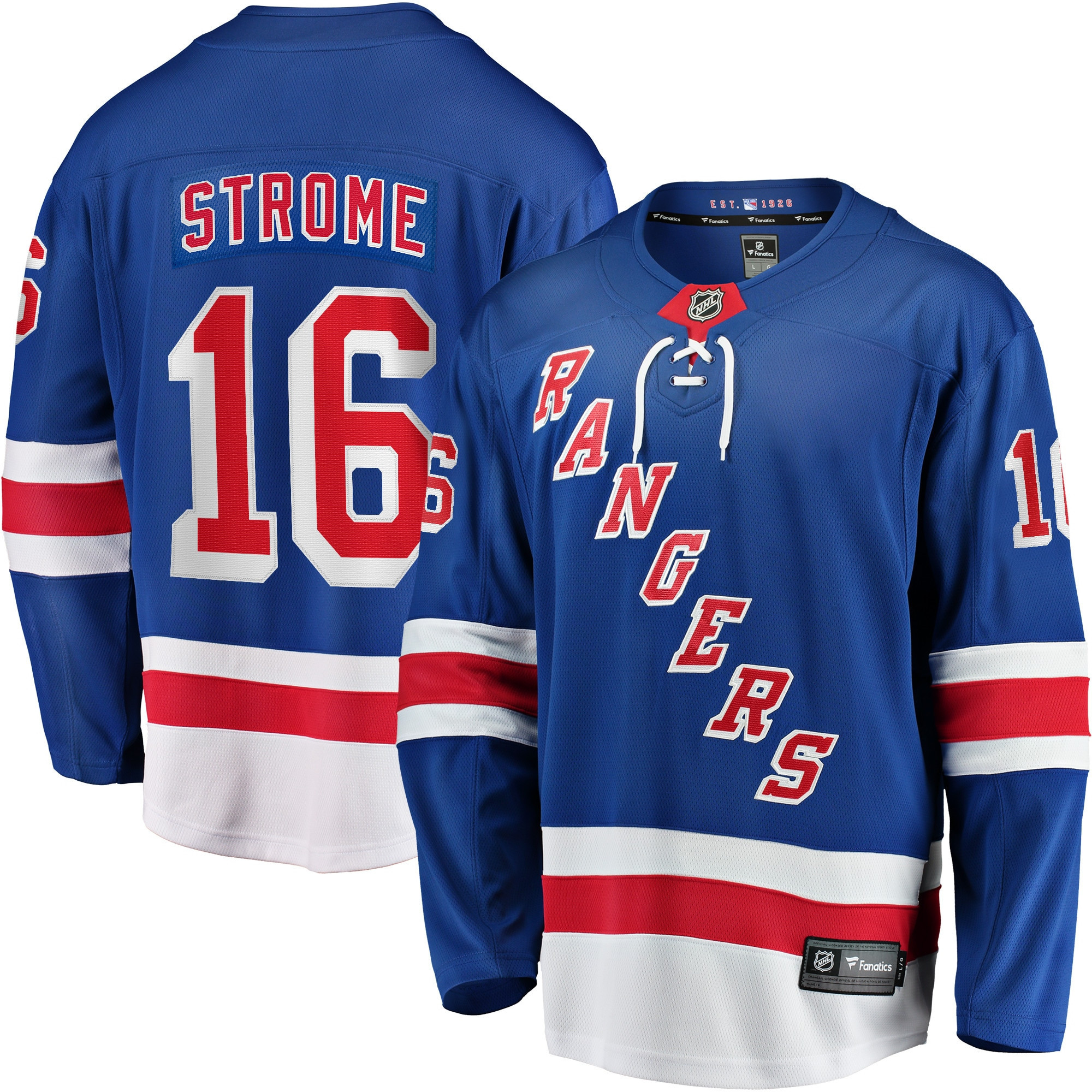 Ryan Strome New York Rangers Fanatics Branded Team Color Breakaway Player Jersey - Blue Nhl