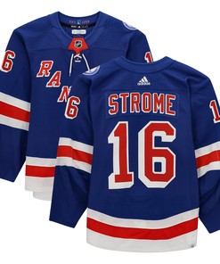 Ryan Strome New York Rangers Game-used #16 Set 3 Jersey From The 2021-22 Nhl Season - Blue