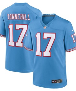 Ryan Tannehill 17 Tennessee Titans Oilers Throwback Alternate Game Men Jersey - Light Blue