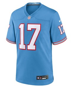Ryan Tannehill 17 Tennessee Titans Oilers Throwback Alternate Game Men Jersey - Light Blue