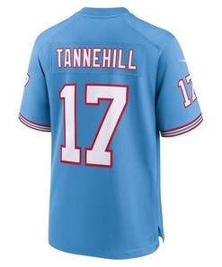 Ryan Tannehill 17 Tennessee Titans Oilers Throwback Alternate Game Men Jersey - Light Blue